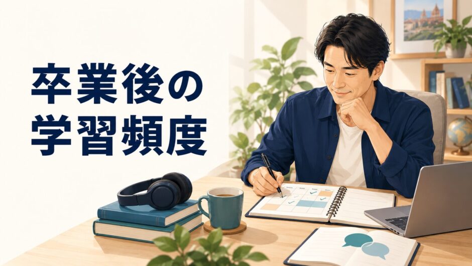 英語コーチング卒業後の学習頻度を計画する受講者