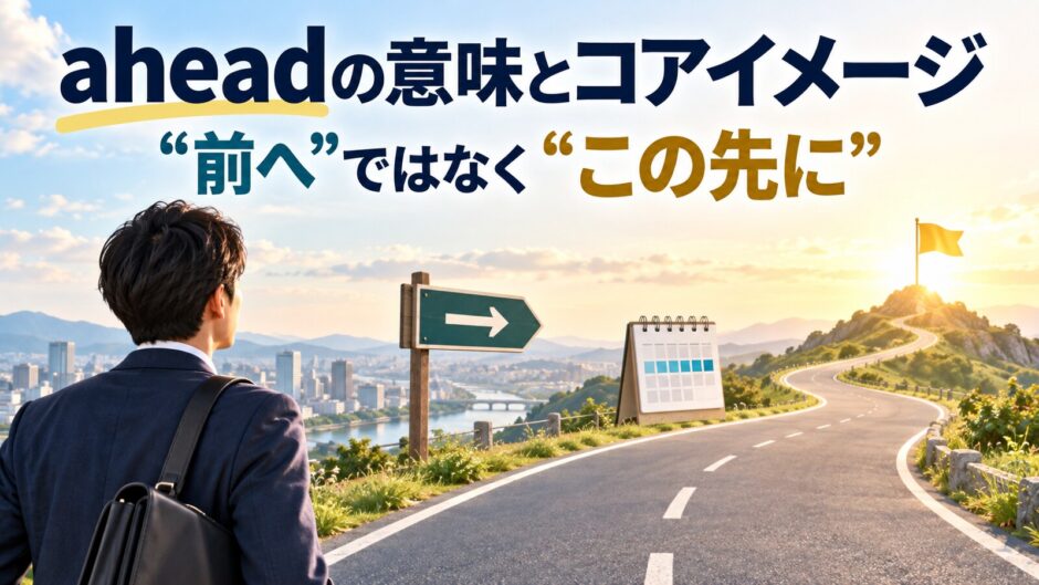 aheadの意味とforwardとの違いを解説する英語学習記事のアイキャッチ
