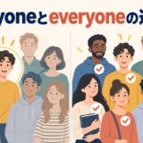 anyoneとeveryoneの違いを表すアイキャッチ
