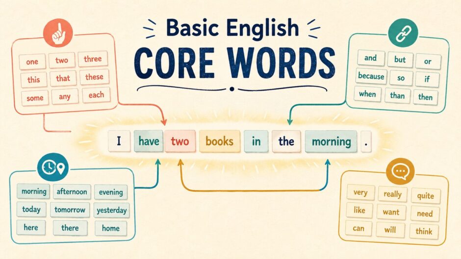 Basic Englishの基本語が4つの機能から英文を組み立てる全体像