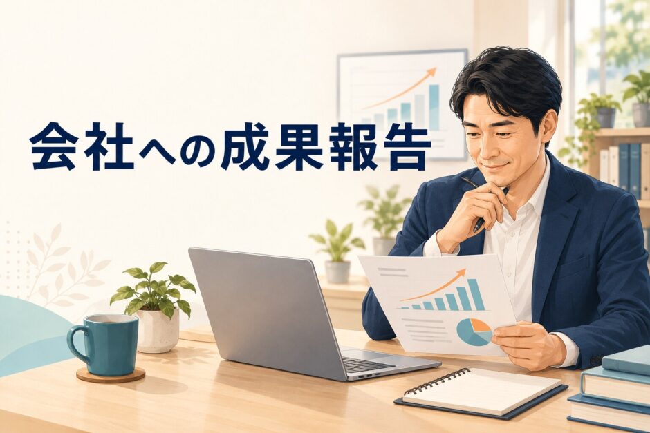 英語コーチング 会社への成果報告のアイキャッチ