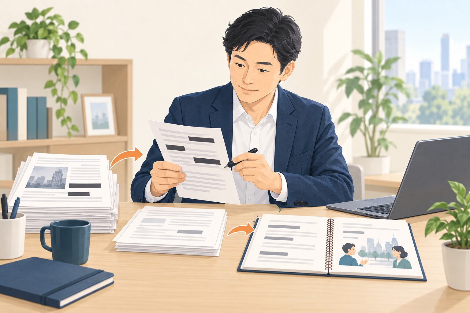 英語コーチング 機密情報 コーチの考え方を整理するイラスト
