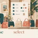 choose・select・pickの選び方の違いをバッグ選びで表したイラスト