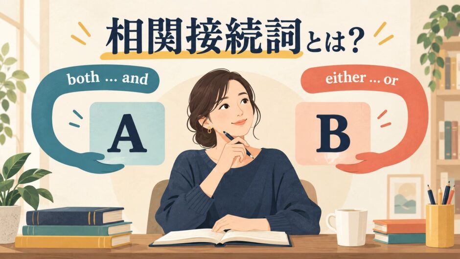 相関接続詞のboth andとeither orでAとBを挟むアイキャッチ