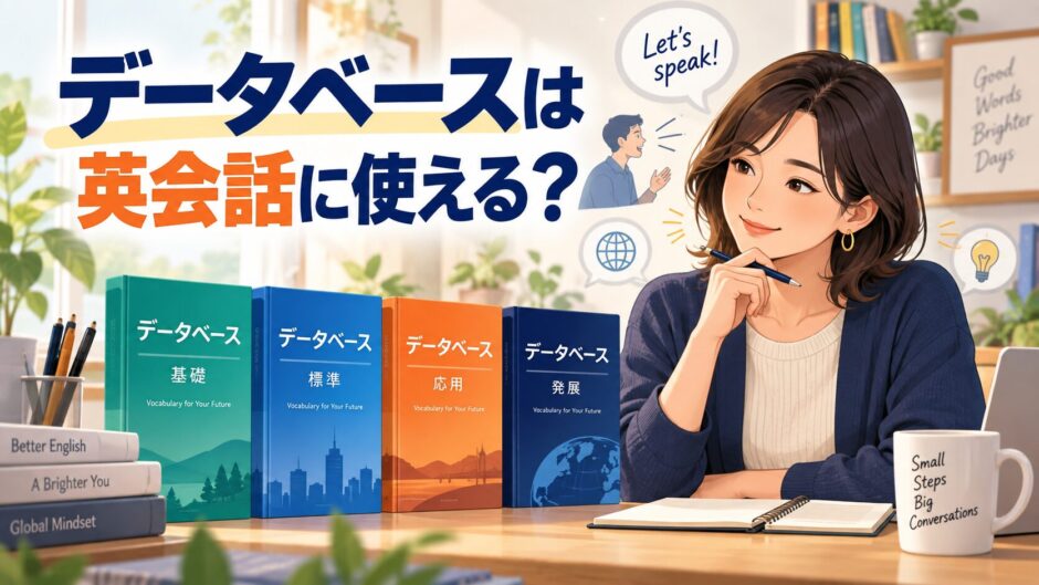 英単語帳データベースを英会話に使う方法を解説するアイキャッチ
