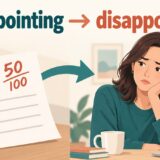 disappointingが原因となりdisappointedな状態になる違い
