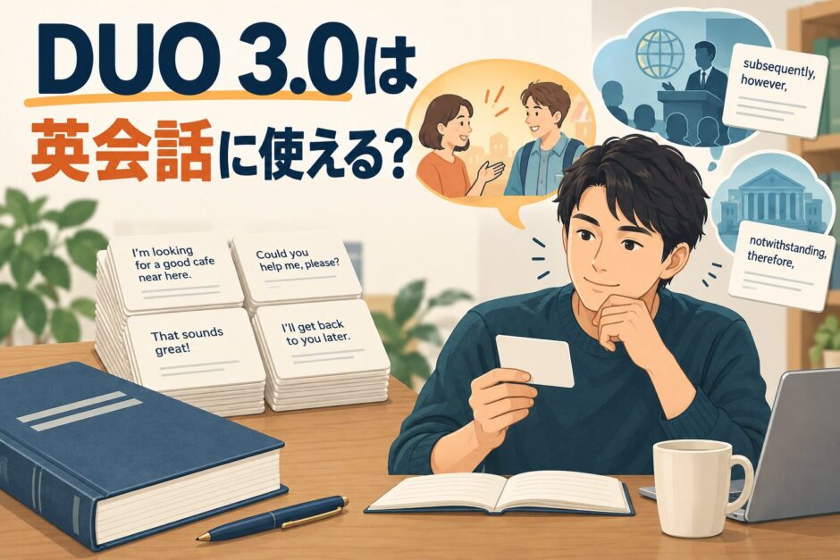 DUO 3.0を日常英会話に使えるか解説するアイキャッチ