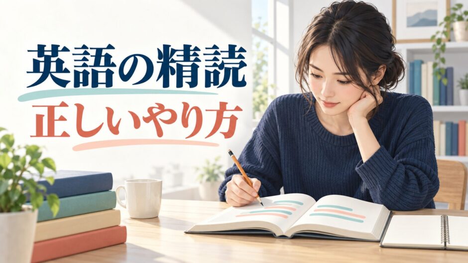 英語の精読の効果と正しいやり方を解説する記事のアイキャッチ