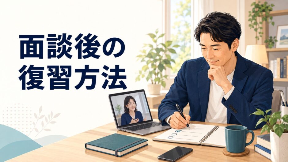英語コーチング面談後に復習する受講者