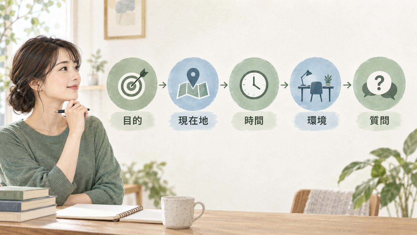 目的・現在地・時間・環境・質問を整理する英語コーチング開始前のロードマップ