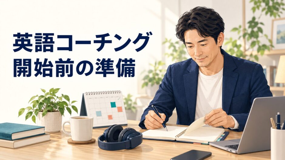英語コーチング開始前の準備をする受講者