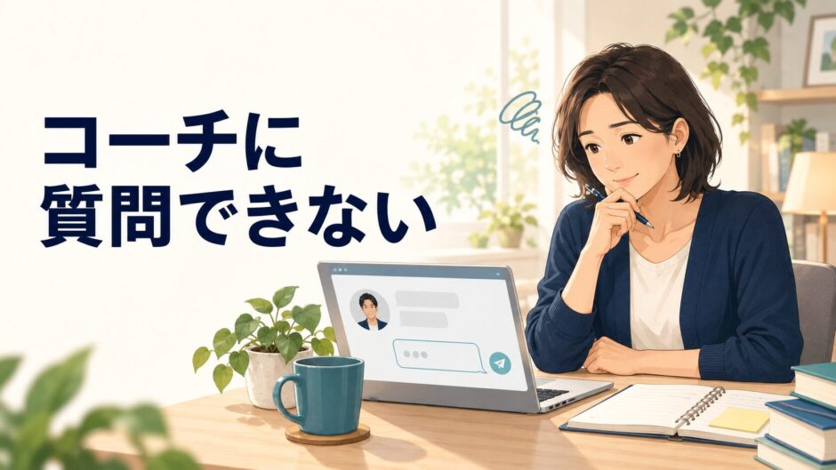 英語コーチングでコーチに質問できず悩む受講者