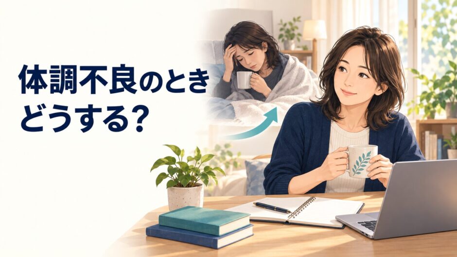 体調不良から英語学習へ戻る受講者