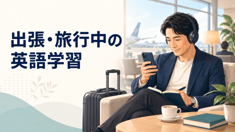 出張中に小さな英語学習を続ける受講者