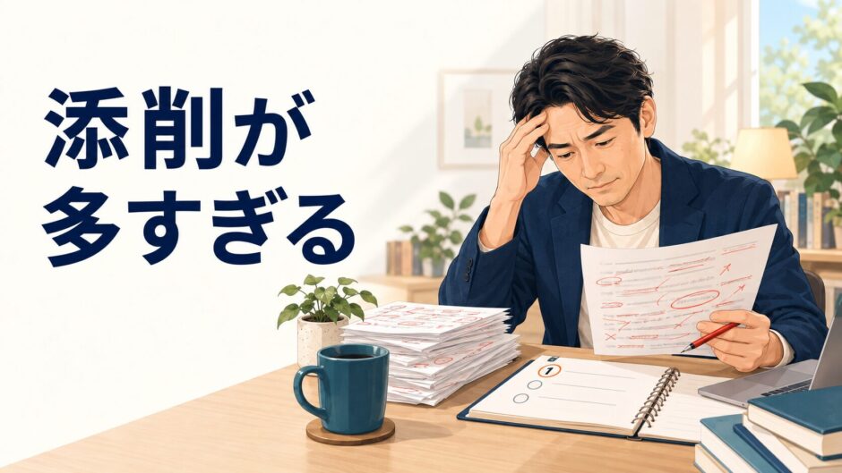 英語の添削で直しが多く落ち込む受講者