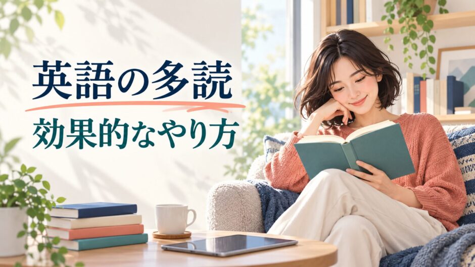 英語の多読の効果と正しい始め方を解説する記事のアイキャッチ