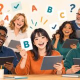 英文法クイズに挑戦する学習者たち