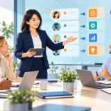 英語会議で決定事項・担当者・期限を確認する日本人ファシリテーター