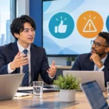 英語会議で賛成・懸念・代案を伝える日本人ビジネスパーソン