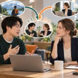 英語の会話で異なる理解を落ち着いて伝え直し共通理解を作るイメージ