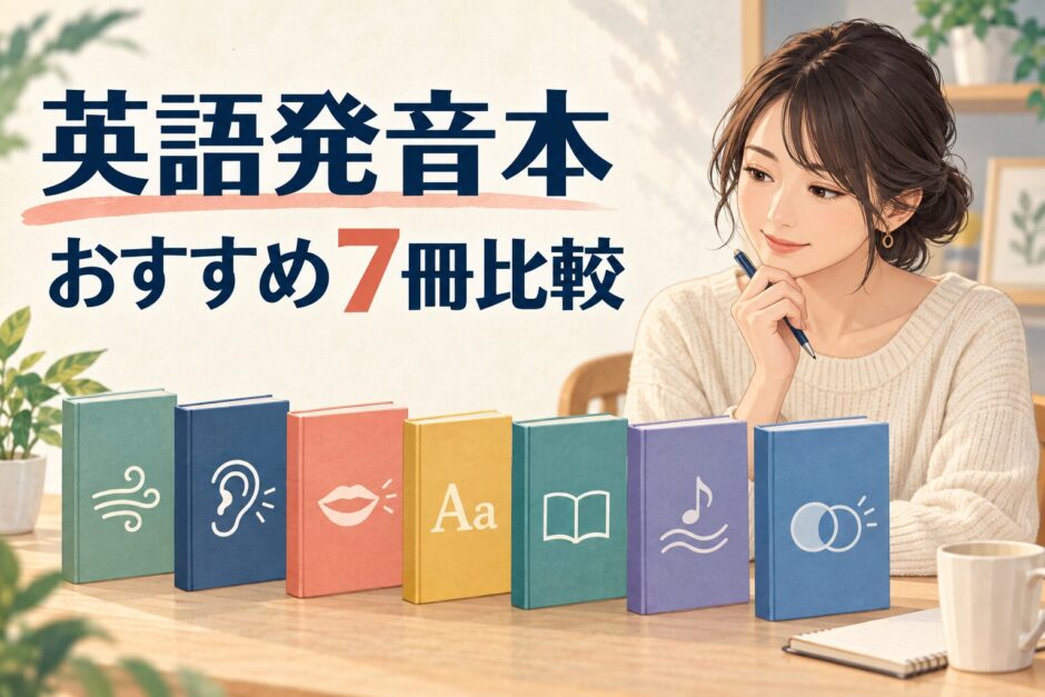 大人の英会話学習者が目的別に7冊の英語発音本を比較して選ぶ