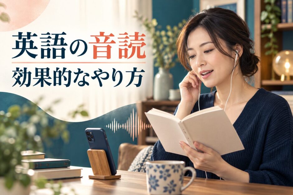 英語の音読の効果的なやり方を解説する記事のアイキャッチ