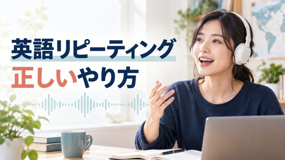 英語リピーティングの効果と正しいやり方を解説する記事のアイキャッチ