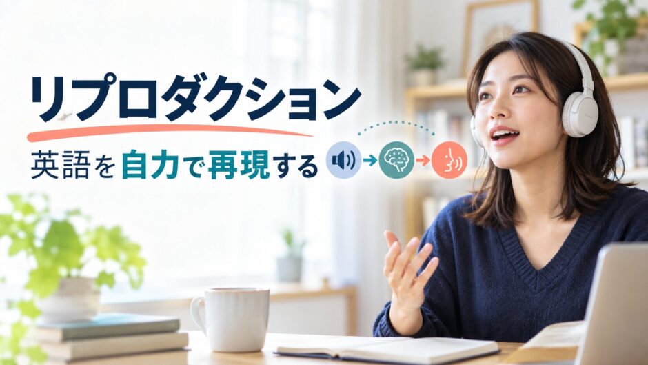 英語のリプロダクションで聞いた英文を自力で再現する練習