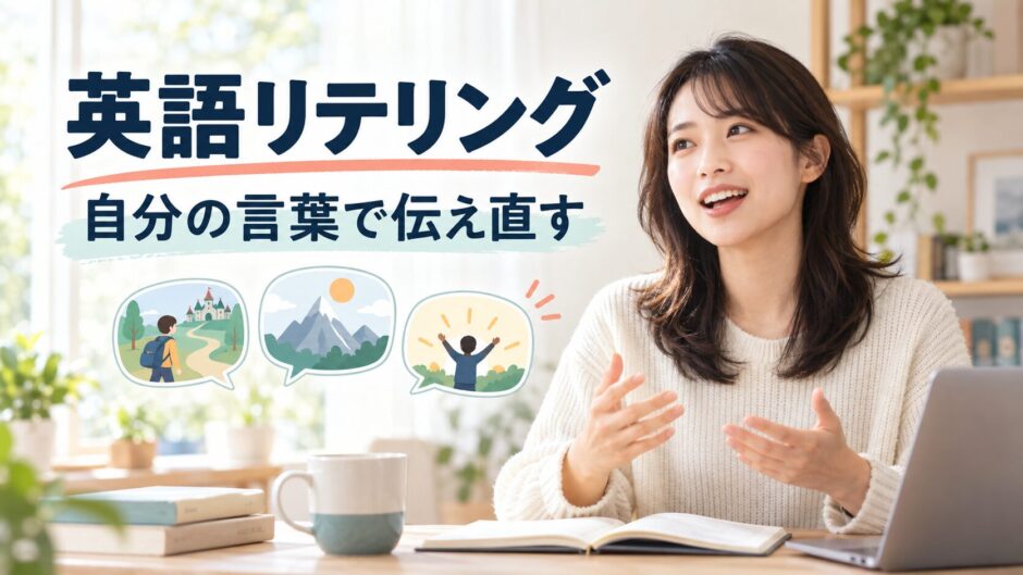 英語リテリングで読んだ・聞いた内容を自分の言葉で伝え直す