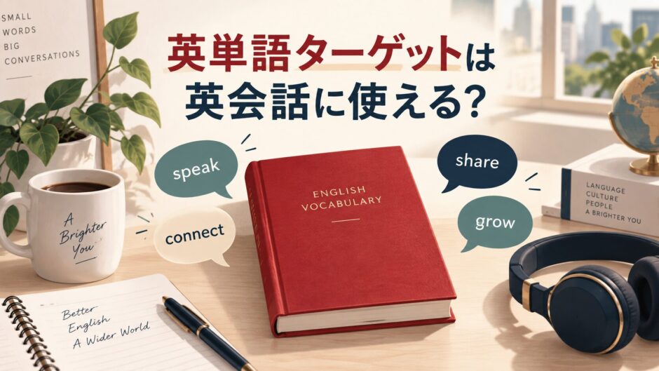 英単語ターゲットを英会話に使う方法を解説するアイキャッチ