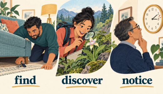 find・discover・noticeの違い｜「見つける・発見する・気づく」を使い分け