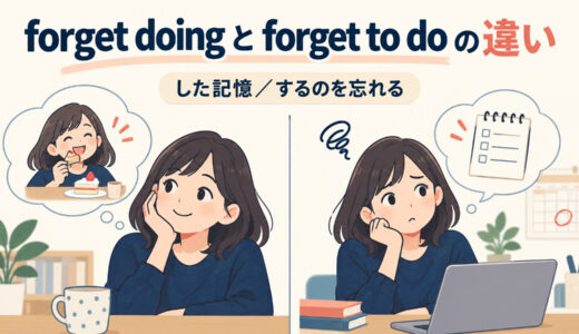 forget doingとforget to doの違い｜「したことを忘れる」と「するのを忘れる」を例文解説