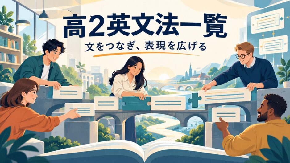 高2英文法一覧｜文をつなぎ、表現を広げる