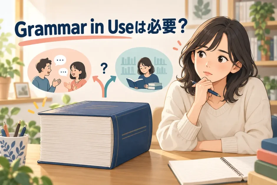 分厚い英文法書Grammar in Useが英会話学習に必要か考える大人の学習者