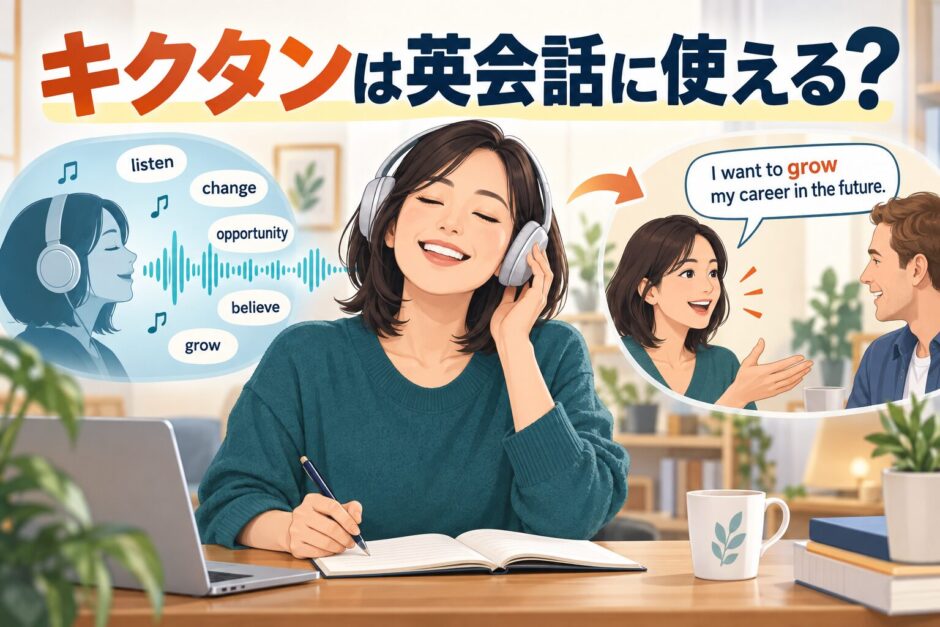 キクタンを英会話に活かす方法を解説するアイキャッチ