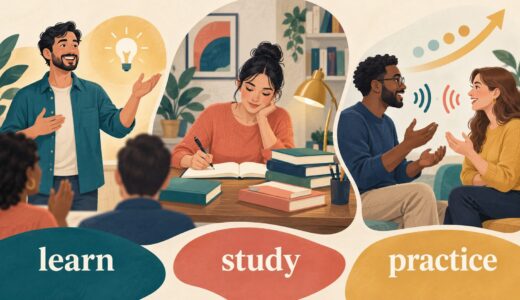learn・study・practiceの違い｜「学ぶ・勉強する・練習する」を使い分け