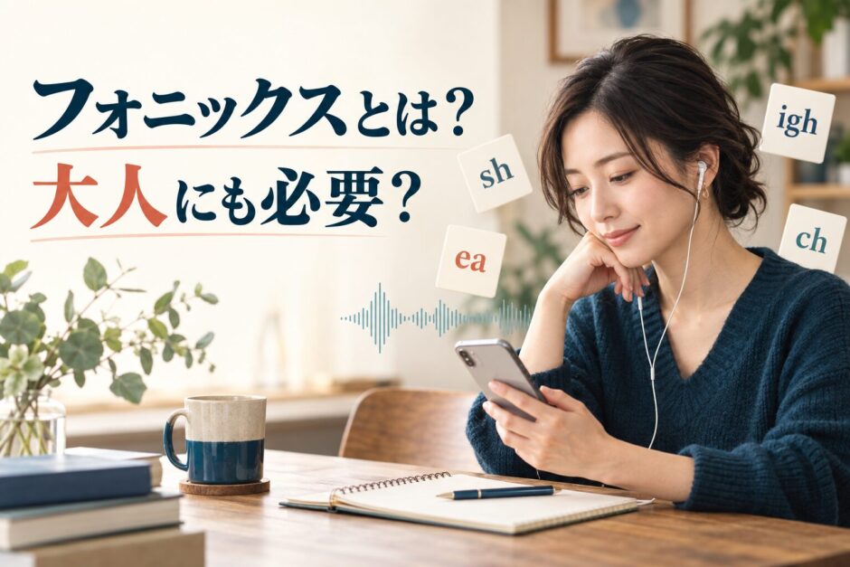 フォニックスとは何か、大人にも必要かを解説する記事のアイキャッチ