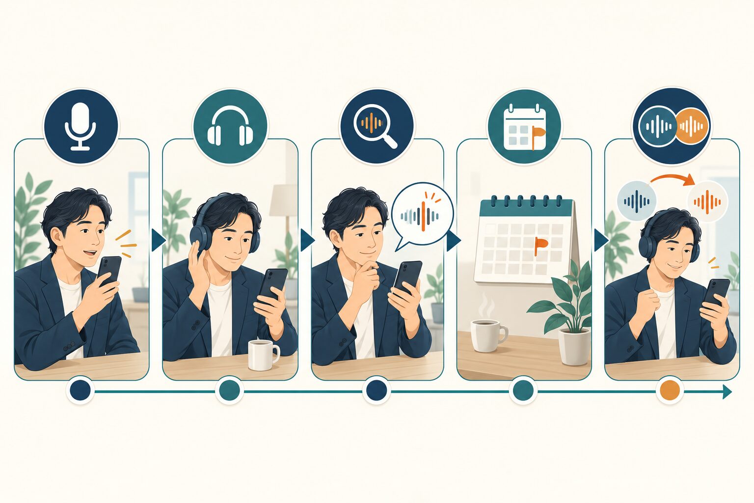 英語 録音 恥ずかしいを整理したイラスト