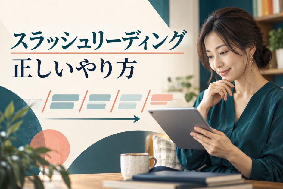 スラッシュリーディングの正しいやり方を解説する記事のアイキャッチ