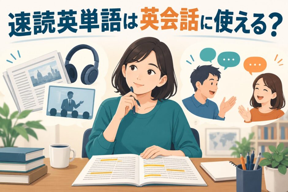 速読英単語を英会話に活かす方法を解説するアイキャッチ