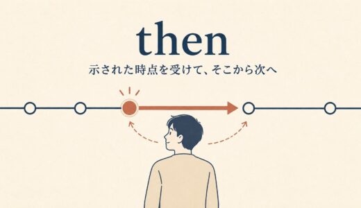thenのコアイメージは「示された時点から次へ」｜意味・語順・nowとの違い