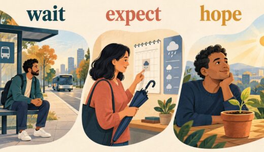 wait・expect・hopeの違い｜「待つ・予想する・願う」を使い分け